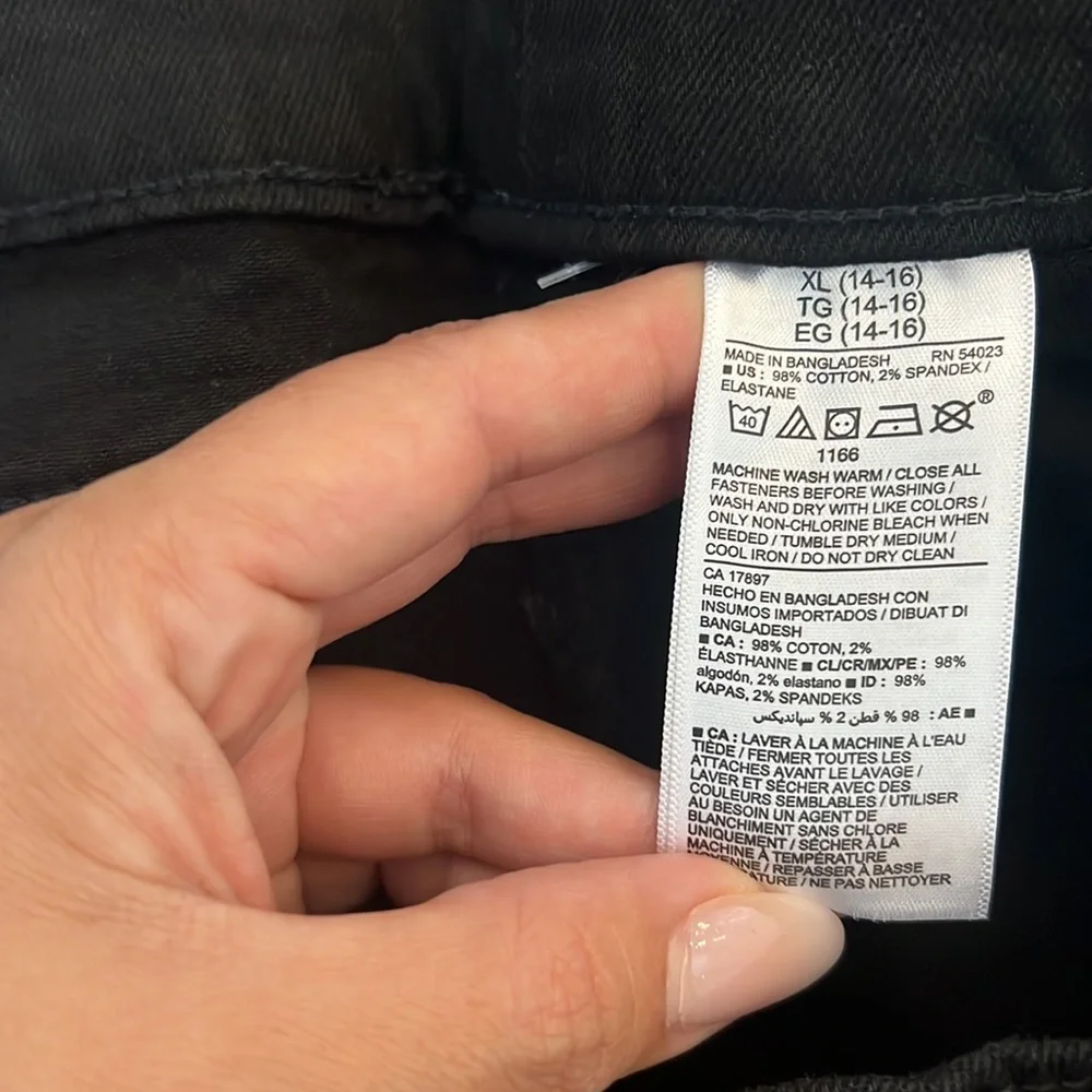 NWT Old Navy‎ Pull On Skinny Jeans Adjustable Waist Girls Size XL (14-16)